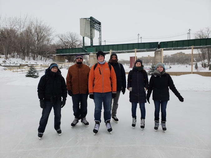 group ice skating